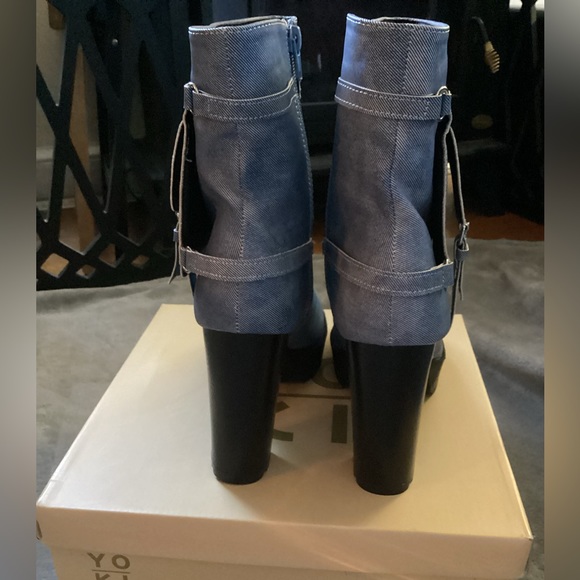 Yoki Denim Heel Booties New In Box - Picture 10 of 16